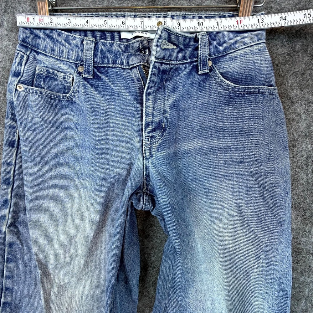 RSQ Baggy Jeans Womens 24 Blue Denim 100% Cotton Low Rise Wide Leg‎ Light Wash - Picture 5 of 9
